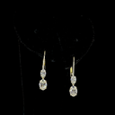 1.39 Cts 14k Yellow Gold Oval Shape Hanging Earring