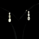 2.39 Cts 14k Yellow Gold Oval Shape Hanging Earring