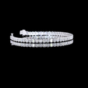 5 Cts 14k White Gold Emerald Shape Tennis Bracelet