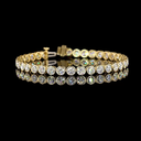 8.89 Cts 14k Yellow Gold Round Shape Tennis Bracelet