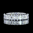 2.59 Cts 14k White Gold Emerald Shape Eternity Band Eternity Band