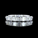 1.05 Cts 14k Yellow Gold Asscher Shape 7 Stones Eternity Band
