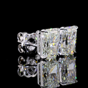 3.72 Cts 14k White Gold Radiant Shape Studs Earring