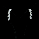 2.64 Cts 14k White Gold Marquise Shape Crawler Earring