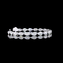 13.61 Cts 14k White Gold Pear Shape Tennis Bracelet