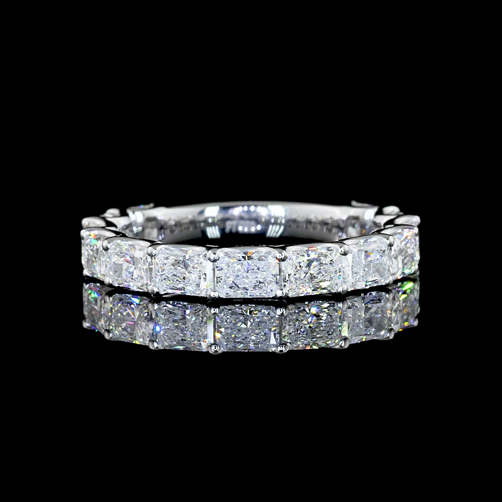 2.64 Cts Platinum Radiant Shape 3/4 Band Eternity Band