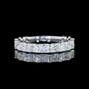 2.64 Cts Platinum Radiant Shape 3/4 Band Eternity Band