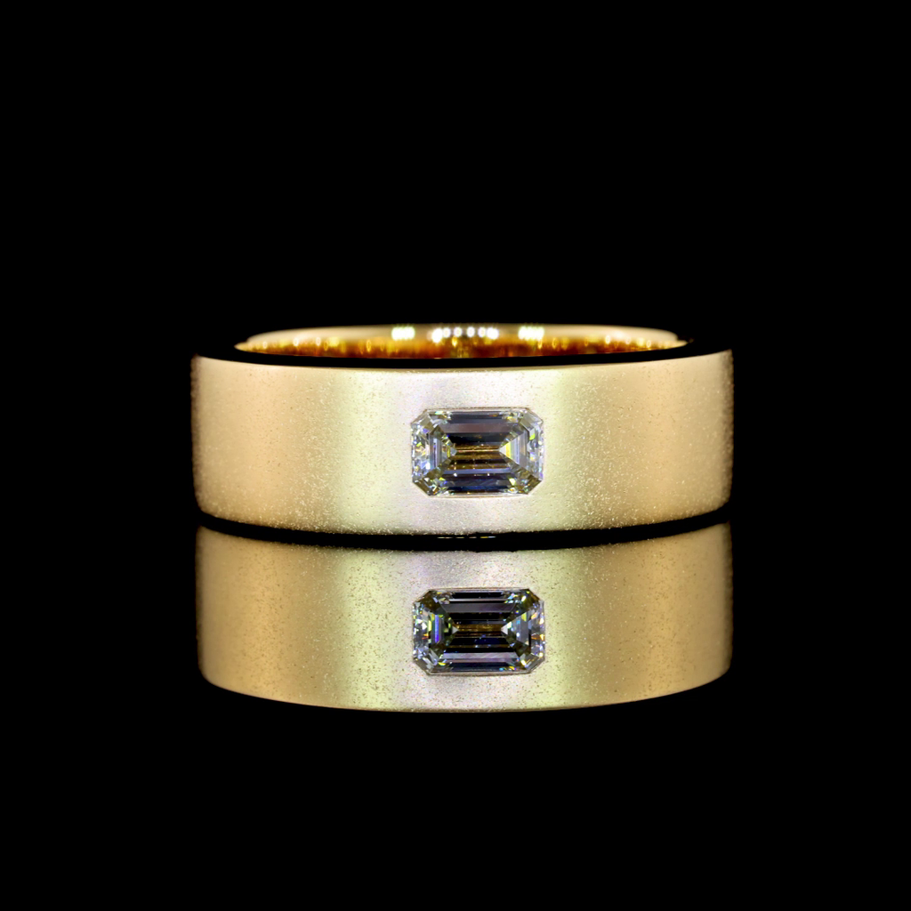 0.3 Cts 14k Yellow Gold Emerald Shape Solitaire Ring