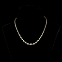 4.06 Cts 14k Yellow Gold Marquise Shape Riviera Necklace