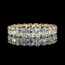 3.37 Cts 14k Yellow Gold Antique Cushion Shape Eternity Band Eternity Band