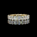 3.58 Cts 14k Yellow Gold Cushion Brilliant Shape Eternity Band Eternity Band