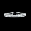 8.34 Cts 14k White Gold Radiant Shape Tennis Bracelet