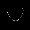 5 Cts 14k Yellow Gold Round Shape Station Line Tennis Necklace