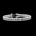 2.75 Cts 14k White Gold Emerald Shape Tennis Bracelet