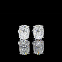 3.26 Cts 14k White Gold Cushion Brilliant Shape Studs Earring