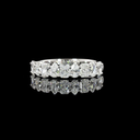 0.97 Cts 14k White Gold Mix Shape Half Eternity Eternity Band