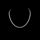 15.3 Cts 14k White Gold Radiant Shape Tennis Necklace