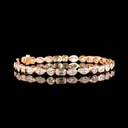 8.09 Cts 14k Rose Gold Mix Shape Tennis Bracelet