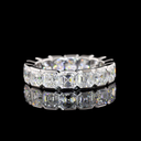 4.72 Cts 14k White Gold Asscher Shape Eternity Band Eternity Band