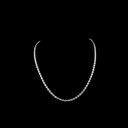 9.95 Cts 14k White Gold Oval Shape Tennis Necklace