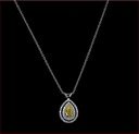 1.22 Cts 14k White Gold Pear Shape Double Halo Pendant