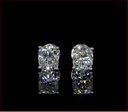 6.01 Cts 14k White Gold Cushion Modified Shape Studs Earring