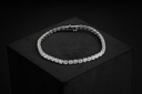 10.23 Cts 14k White Gold Oval Shape Tennis Bracelet