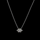 1.57 Cts 14k White Gold Antique Marquise Shape Solitaire Pendant