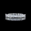 1 Cts 14k White Gold Radiant Shape Half Eternity Eternity Band