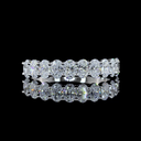 1.15 Cts 14k White Gold Oval Shape Half Eternity Eternity Band