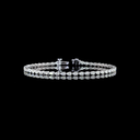 2.62 Cts 14k White Gold Pear Shape Tennis Bracelet