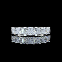 2.1 Cts Platinum Princess Shape 7 Stones Eternity Band