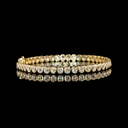 7.89 Cts 14k Yellow Gold Antique Cushion Shape Tennis Bracelet