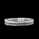 6.98 Cts 14k White Gold Radiant Shape Tennis Bracelet
