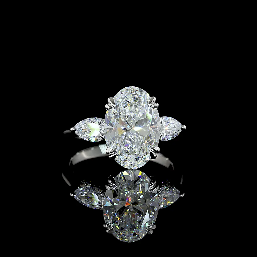 4.24 Cts Platinum Mix Shape Special Ring