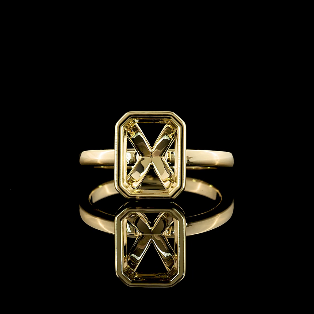 0 Cts 14k Yellow Gold Shape Solitaire Ring