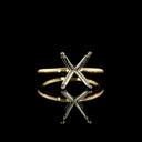 0 Cts 18k Two Tone Shape Solitaire Ring