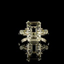 0 Cts 14k White Gold Shape 3 Stones Ring