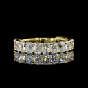 2.11 Cts 14k Yellow Gold Antique Cushion Shape 3/4 Band Eternity Band