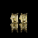 2.5 Cts 14k Yellow Gold Emerald Shape Studs Earring