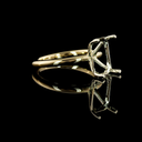 2.85 Cts 14k Two Tone Radiant Shape Solitaire Ring