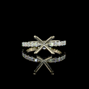0.4 Cts 14k White Gold Shape Hidden Halo Ring