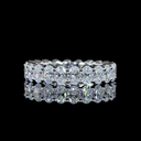 2.98 Cts 18k White Gold Oval Shape Eternity Band Eternity Band