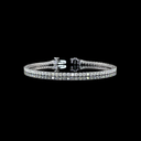 2.96 Cts 14k White Gold Round Shape Tennis Bracelet