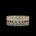 2.97 Cts 18k Yellow Gold Oval Shape Eternity Band Eternity Band