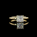 1.54 Cts 14k Yellow Gold Princess Shape Solitaire Ring