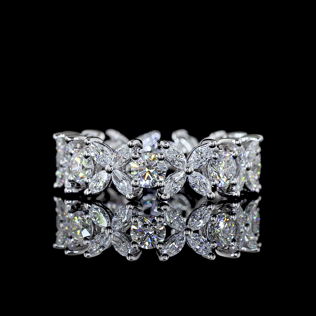 2.34 Cts 14k White Gold Marquise Shape Eternity Band Eternity Band