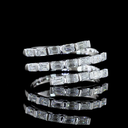 1 Cts 14k White Gold Emerald Shape Special Eternity Band
