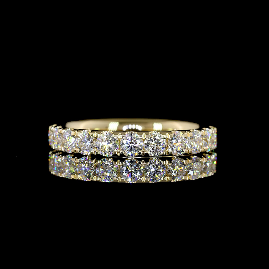 1.55 Cts 14k Yellow Gold Round Shape Eternity Band Eternity Band