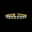 12.04 Cts 14k Yellow Gold Pear Shape Tennis Bracelet